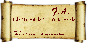 Félegyházi Antigoné névjegykártya